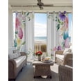 thumbnail image 6 of Easter Spring Blackout Curtains for Bedroom Living Room Darkening Curtains 96 Inches Long Watercolor Boho Flower Egg Leaf Painting Window Curtain 2 Panels Set Window Treatment Grommet Drapes 52"x96", 6 of 9