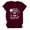 Red, variant on Womens Tops Hawaii Print Casual Crew Neck Shirts Summer Short Sleeve Fashion Vacation Tee