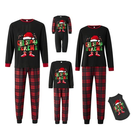 

Dewadbow Family Christmas Pajamas Christmas Pjs for Family Matching Set Pajamas Xmas Jammies Sleepwear Nightwear Loungewear