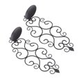 thumbnail image 4 of Candelabro montado en la pared de hierro negro, estilo clásico exquisito, para sala de estar, dormitorio y pasillo, 2 uds., 4 of 14