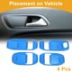 thumbnail image 3 of Recubrimiento del Tazón del Mango de la Puerta Interior para Jeep Wrangler Gladiator JT 4DR 2018-2024 Marco de Decoración del Mango de la Puerta Interior Azul Claro ABS 4 Pcs, 3 of 6