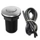 thumbnail image 1 of 1Pc 32mm Stainless Steel Food Waste Processor Air Switch Pneumatic Button Black (32S Air Switch And Air Pipe 1.5 Meters), 1 of 3