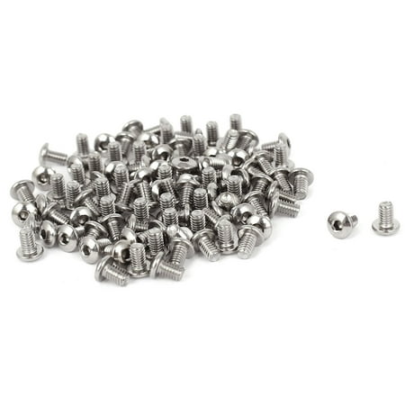 

Uxcell 100 Pcs M2.5x4mm Stainless Steel Hex Button Head Bolts Machine Screws 5mm Long