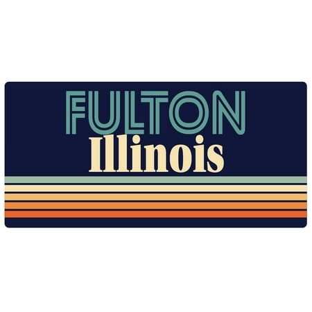 

Fulton Illinois 5 x 2.5-Inch Fridge Magnet Retro Design