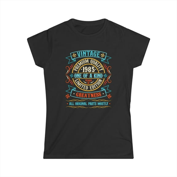 Vintage 1985 T Shirts for Women Retro Funny 1985 Birthday Women Tops