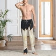 thumbnail image 6 of Lsque Golden Lotus Print Men's Pajama Pants, Lounge Pant - Comfortable Home Wear,Elastic Waistband, Stylish Design-XX-Large, 6 of 9