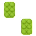 thumbnail image 3 of Toystoory 6 celdas media bola esfera 3D molde de pastel de silicona Muffin molde para hornear Chocolate Verde 2piezas Toystoory CBP155426, 3 of 6