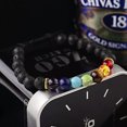 thumbnail image 2 of EOEMY 8mm 7 Color Beads High Quality Natural Lava Adjustable Braided 7 Chakra Bracelet, 2 of 6