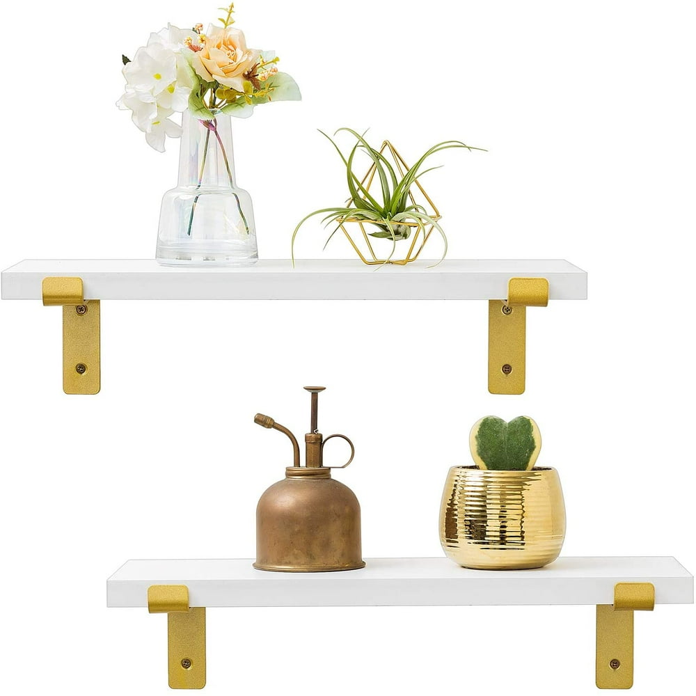 Golden Home Morden Floating Shelves Wall Mounted Decorative Shelves Set