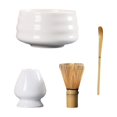 thumbnail image 2 of Juego de batidor de matcha, kit de matcha, accesorios para batidor de matcha, cuchara de té, juego de matcha, juego de té japonés para principiantes, preparación de té en casa Blanco, 2 of 9