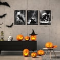 thumbnail image 4 of Framed Dark Gothic Canvas Wall Art Set of 3, Creepy Witchy Halloween Wall Decor Paintings, Crow and Skull Goth Aesthetic Posters Prints for Living Room Bedroom Bathroom Home Decor 12x16In, 4 of 6
