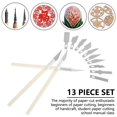 thumbnail image 4 of QJUHUNG 13pcs Precision Hobby Craft Knife Set Utility Knife Kit with 13 Refill Blades Craft Blades Set with Case Suitable for Halloween Pumpkin Carving Art Craft Modeling Scrapbooking and, 4 of 6