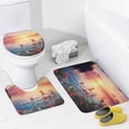 thumbnail image 4 of Butterfly Bathroom Sets with Shower Curtain And Rugs, Incl with 12 Hooks，Toilet Lid Oval Rug, 4 of 8