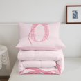 thumbnail image 5 of Erosebridal Bowknot Comforter Sets Twin Size for Teens, Initial O Letter Comforters & Duvets, Monogrammed Decor, Reversible 2pcs, 5 of 8