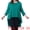 Green, variant on DARING DIVA Women's Plus 3/4 Sleeve High Low Top Casual Blouse Tunic Shirt 1X Green