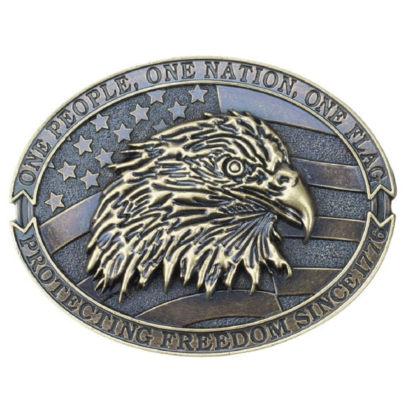 Fachoice American Bald Eagle Head Belt Buckle for Men Patriotic Eagle Hawk Cowboy Belt Buckle, US Flag Bald Eagle Western Belt Buckle
