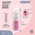 thumbnail image 3 of Miyuki Delica Seed Beads – Size 11/0 (1.6 mm), DB0247, Crystal/Fuchsia-Lined, 7.2 g, Approx. 1440 Beads, 3 of 7