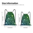 thumbnail image 4 of Drawstring Backpack - Green Disco Lights Splash Proof Small Drawstring Gym Bag for Women Men, Cinch Sports String Bag Backpack for Travel Swimming Beach, 4 of 8