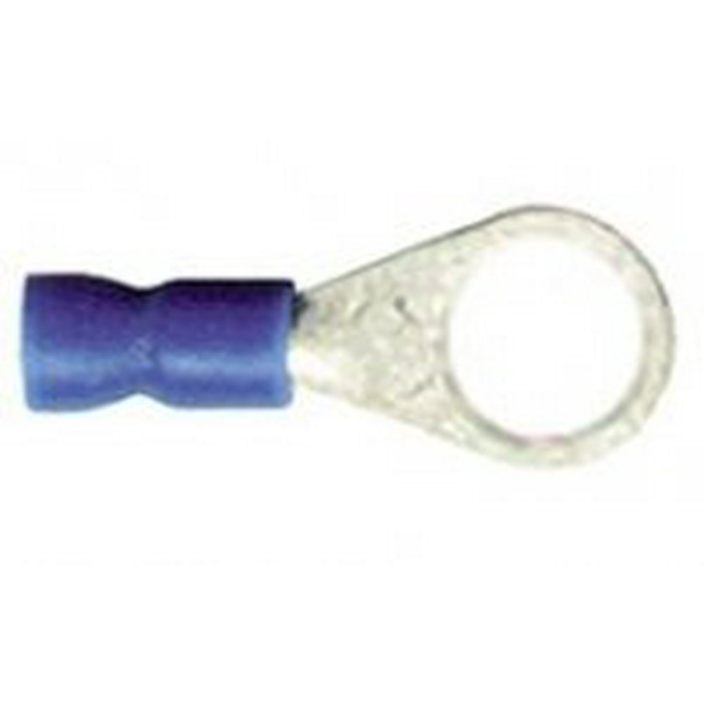 3/8" Vinyl Insulated Ring Terminal 1614 Ga 100pcs Blue