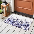 thumbnail image 4 of Purple Blooms Floral Entryway Rug 2'x3'&nbsp; Non Slip Front Door Mats, Farmhouse Spring Flowers Botanical Entrance Rugs Indoor Outdoor Carpet, Washable Floor Mats Small Area Rug for Bedroom Kitchen, 4 of 8
