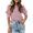 Pink, variant on QHWAUAKFBN T Shirts For Women Trendy Puffy Sleeve Crewneck Loose Short Sleeved Shirt Tshirts Top