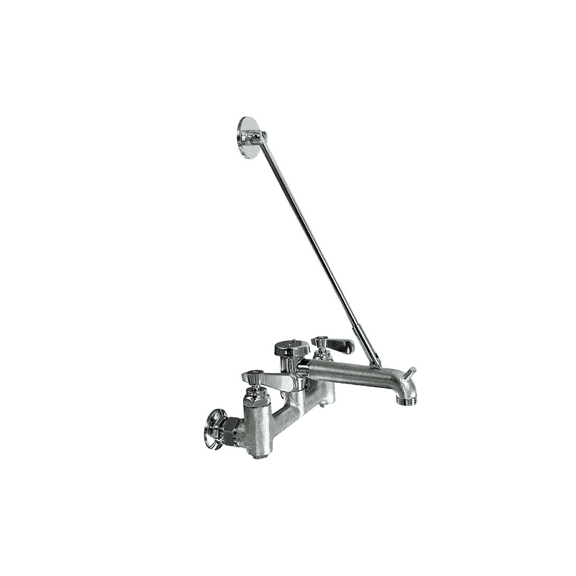 NSF 2-Handle Wall Mounted Service Sink 8 in. Commercial Faucet, Mount Kitchen Faucet