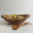 thumbnail image 3 of Nambe Braid Salad Bowl with Servers, 3 of 4