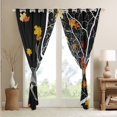 thumbnail image 4 of Elk Deer 30%-50% Blackout Curtains 2 Panels 38"Wx54"L Reindeer Moose Curtains & Drapes,Woodland Maple Leaf Window Curtains Country Rural Deer Hunting VintageTree Branch Rustic Home Decor, 4 of 6
