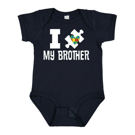 

Inktastic Autism I Love My Brother Awareness Support Boys or Girls Baby Bodysuit