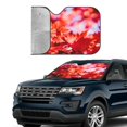 thumbnail image 2 of Yiaed Autumn Maple Leaves Print Car Windshield Sunshade Front Auto Car Front Window Sun Shade Foldable Sun Visor Shield Cover Auto Accessories for Sedan SUV Truck-Small, 2 of 5