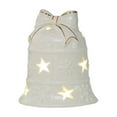 thumbnail image 2 of Steadline Ceramic LED Christmas Bell Ornament - Light-Up Star Decor with Built-in Battery - Holiday Tabletop Display - Seasonal Home Party Decoration - Festive Night Light, 2 of 6