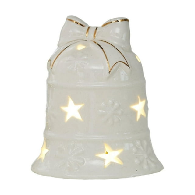 A Christmas Ceramic Ornaments Luminous Scene Decoration With Built In Lights For Tabletop Decor Holiday Gift Style A