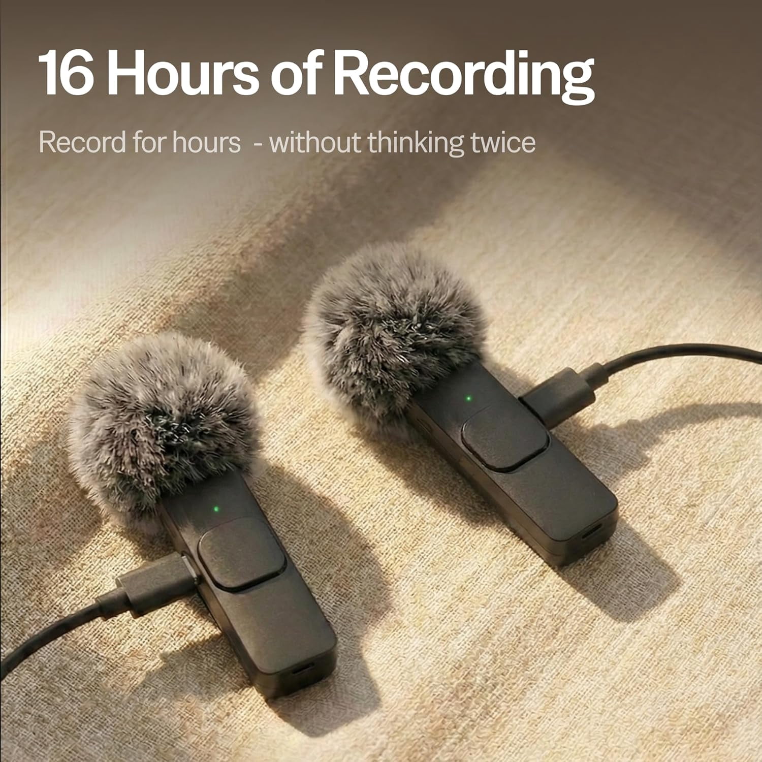 Wireless Mini Microphone for iPhone, Android Phone, Lavalier Lapel Mic for Audio Video Recording