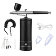 thumbnail image 1 of Nail Oxygen Injector Mini Air Compressor Kit Paint Sprayer for Art Tattoo Craft Cake Nano Fog Mist,Black, 1 of 7