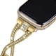 thumbnail image 3 of Correas de reloj compatibles con Apple Watch 38 mm, 40 mm, 41 mm, 42 mm, 44 mm, 45 mm SE Series 7 6 5 4 3 2 1 Joyería para mujer Correa de metal con pulsera de repuesto de diamantes brillantes, 3 of 5