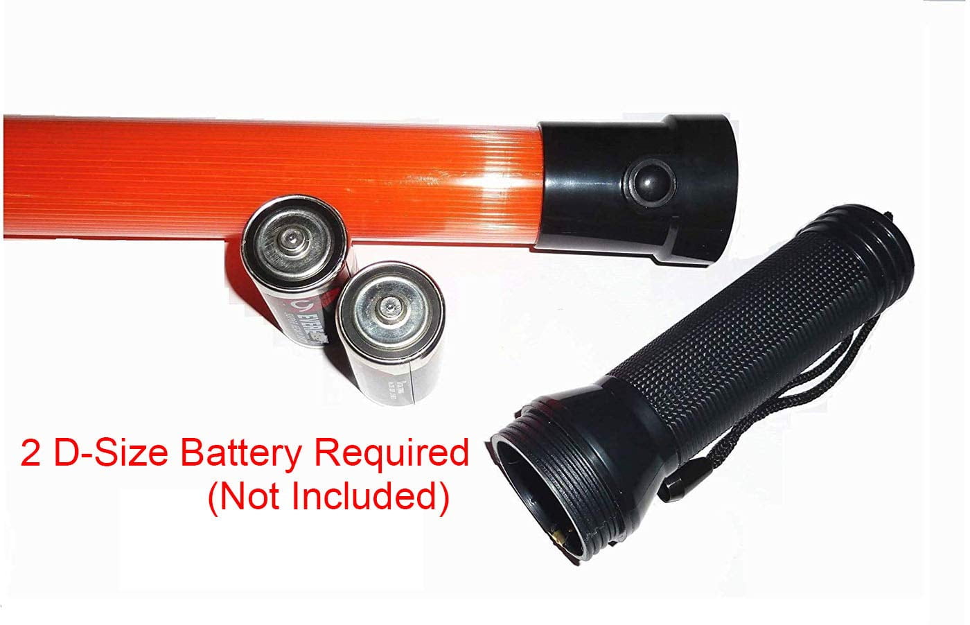 21 inch length Orange With Two Flashing Modes Traffic Safety Baton Light