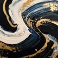 thumbnail image 6 of WYYP Metaphysical Painting Abstract Brush Strokes Round Tablecloth 100% Polyester Fiber Table Decoration White, 6 of 8