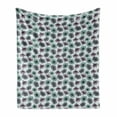 thumbnail image 1 of Hibiscus Soft Flannel Fleece Throw Blanket, Exotic Blossom Petals with Contours Botanical Tropical Buds, Cozy Plush for Indoor and Outdoor Use, 60" x 80", Mauve Taupe Cadet Blue, by Ambesonne, 1 of 5