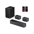 thumbnail image 1 of ULTIMEA Barra de sonido 5.1 para Smart TV, sistema de sonido envolvente virtual para TV, potencia máxima de 320 W, altavoces envolventes ajustables y subwoofer, control de aplicaciones, barra de sonid, 1 of 5