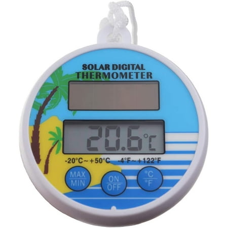 Solar Power Swimming Pool Thermometer Floating Max Min Water ...