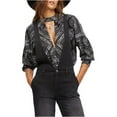 thumbnail image 2 of Free People Blouse Tunique pour Femmes Marchant sur un Rêve, Noir, Petit, 2 of 2
