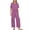 Hot Pink, variant on Ashirexll Jumpsuits for Women, New Summer Solid Color Casual Cotton Linen Jumpsuit with Pockets Short Sleeved Wide-Legged Pants Jumpsuit Pants Beige XXL