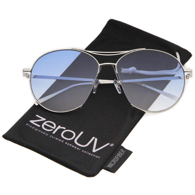 zeroUV Unisex Oversized Metal Frame Brow Bar Semi-Rimless  display picture 1