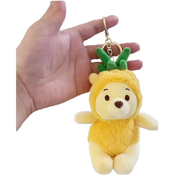 Cartoon Bag Charms Cute Plush Keychain for Women Girls, 5" Soft Backpack Key Chain Cute Stuffed Animals Bag Keychain