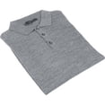 thumbnail image 2 of Mens PRINCELY Soft Merinos Wool Sweater Knits Lightweight Polo 1011-40 Mid Gray, 2 of 6