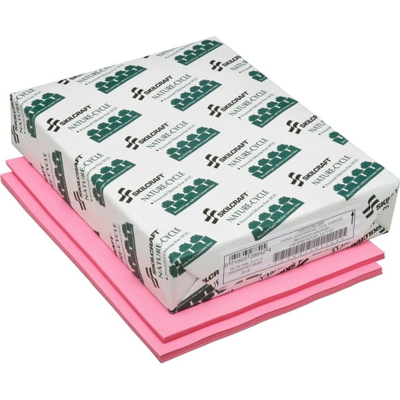 SKILCRAFT, NSN3982680, Neon Colored Copier Paper, 500/Ream, Neon Pink