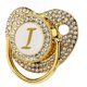 thumbnail image 5 of Chupete Baby Bling con clip dorado y letra curvada con funda antipolvo para recién nacidos (letra I), 5 of 14