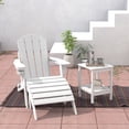 thumbnail image 6 of Pipopa Adirondack Outdoor Side Table Set of 2,HDPE All Weather Double Layer Patio Side Table,Rectangular End Table for Garden Balcony Pool,White, 6 of 7