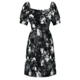 thumbnail image 7 of Roses Black and White Sleeveless Dress wom's eving dresses Cocktail of dresses Dress, 7 of 7