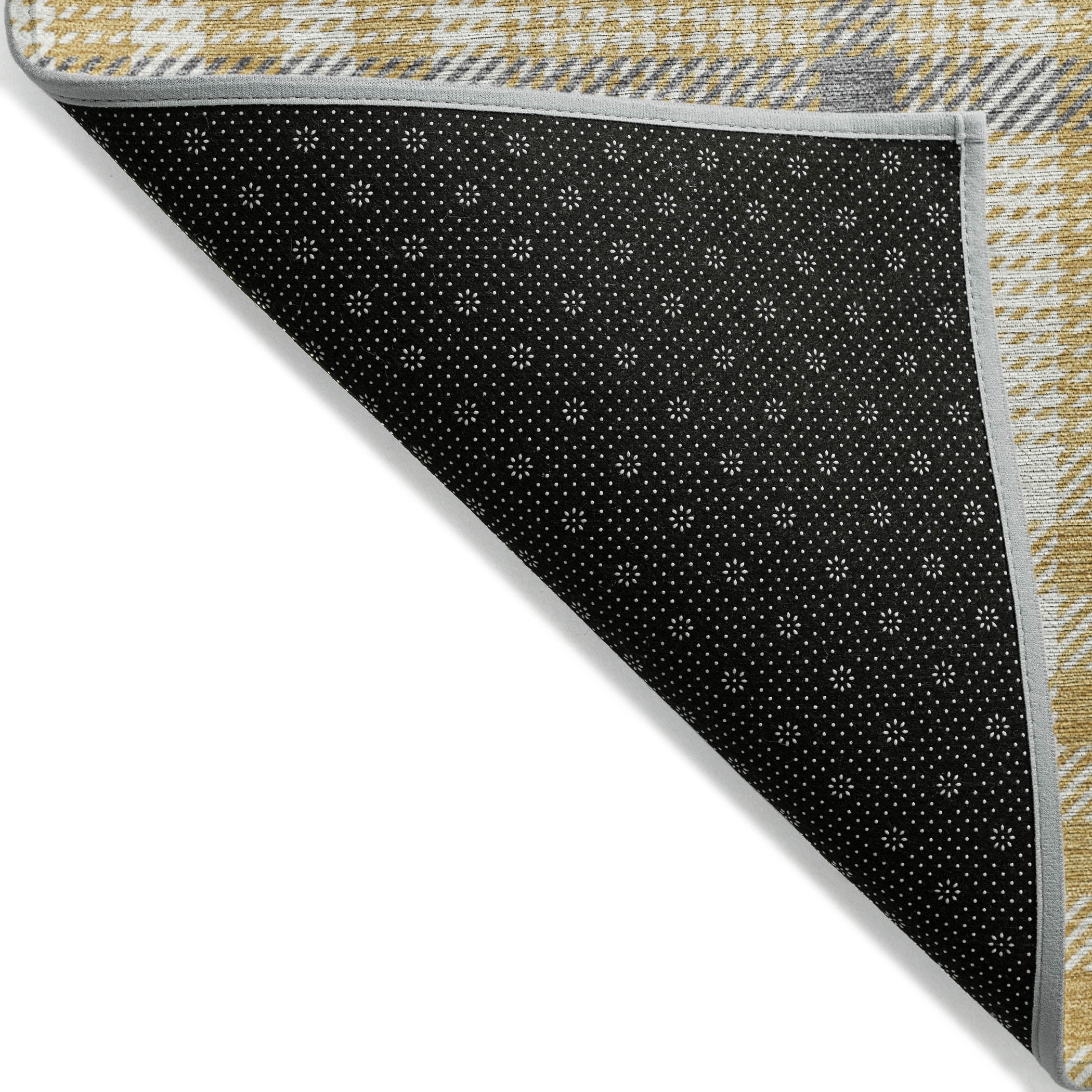 Addison Rugs Chantille Indoor/Outdoor Transitional Geometric, Abstract Gold Washable Runner Rug, 2'3" x 7'6"